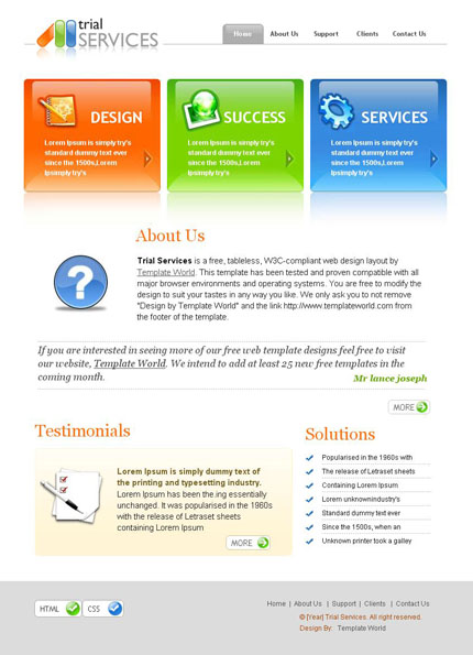 50 beautiful Web 2.0 templates