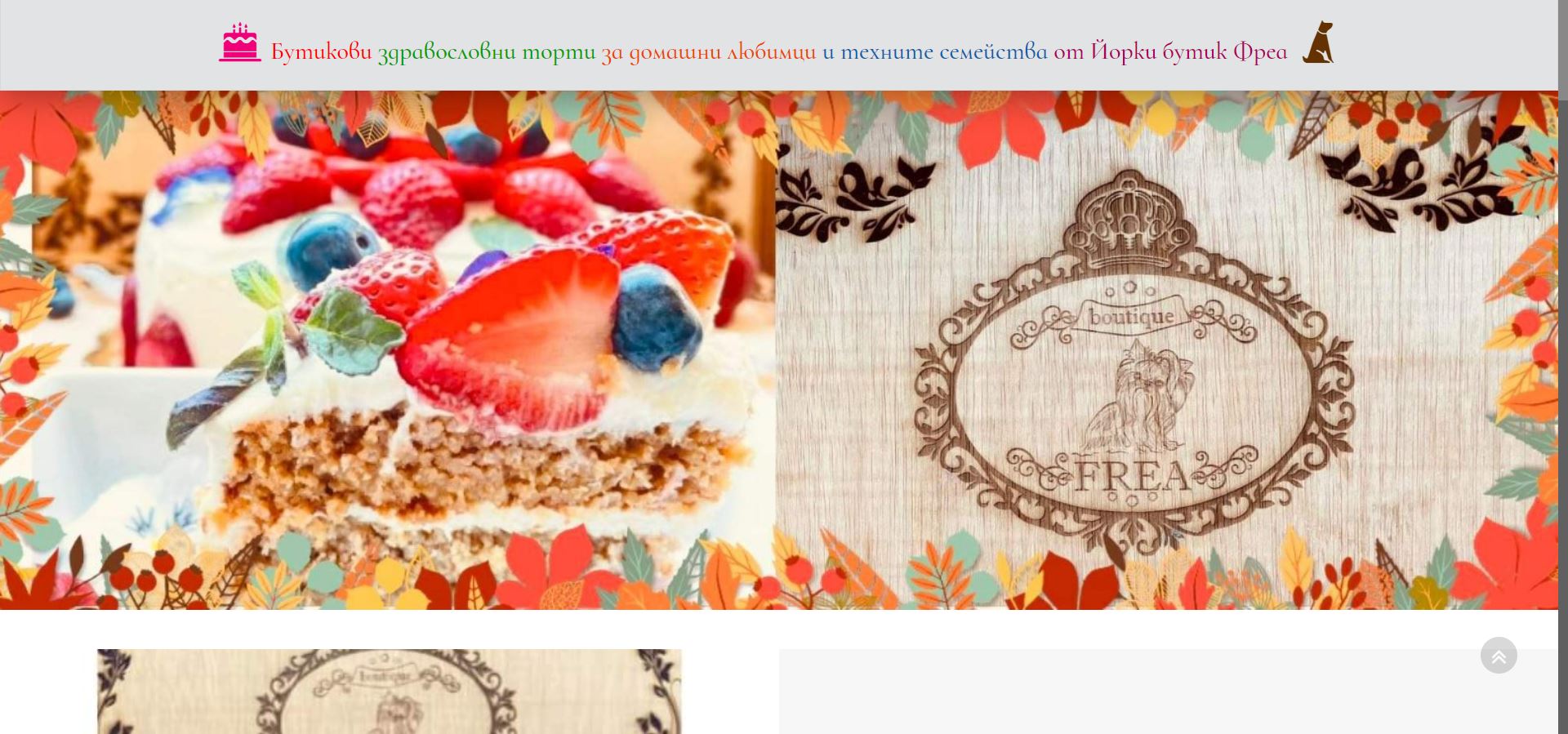 Бутикови здравословни торти за домашни любимци и техните семейства от Йорки бутик Фреа Варна
